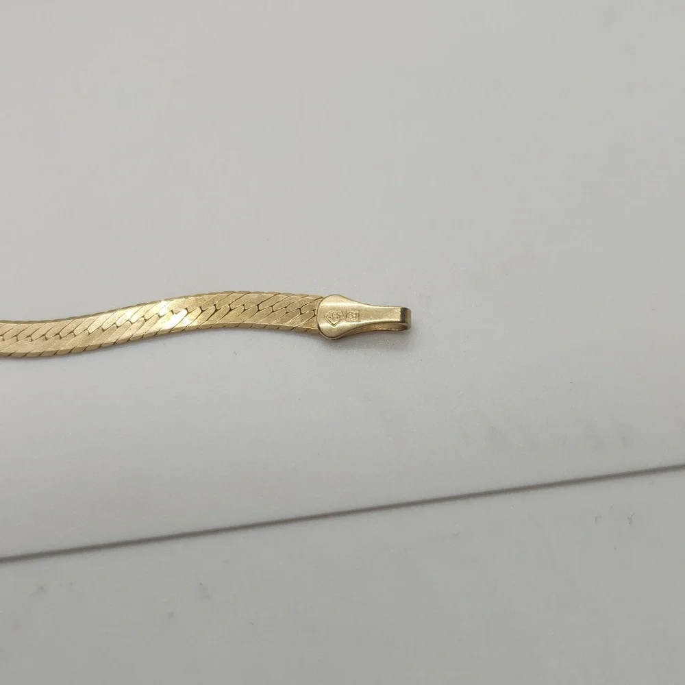 Vintage 14k Herringbone bracelet - Picture 8 of 8